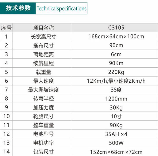 电动伊吾尘推车C3105